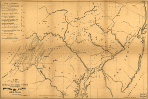 Detailierte Karte der breiten Oberflächenschicht der Vereinigten Staaten, die Städte, Ortschaften, Straßen, Gewässer und geografische Merkmale mit Entfernungen und Namen zeigt.